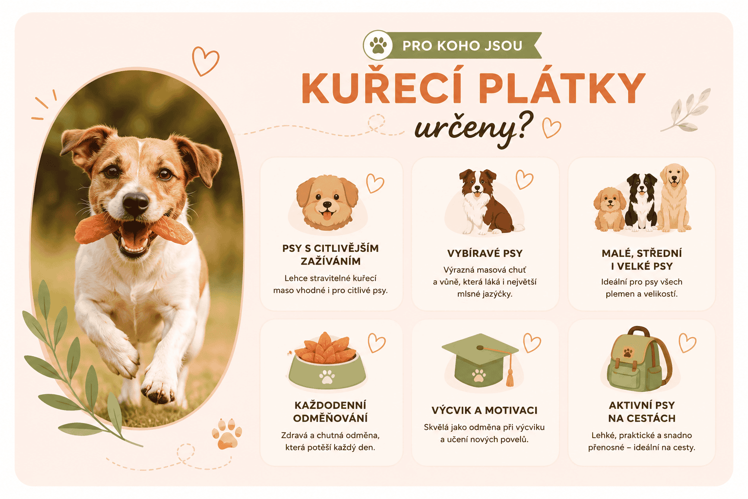 Pro jaké psy je ideální pamlsek Kiddog Kuřecí prsa, tenké plátky